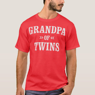 Mens Grandpa of Twins Grandfather  T-Shirt