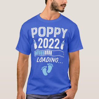 Mens Grandpa Poppy 2022 Loading Grandad Pregnancy  T-Shirt