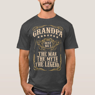 Mens GRANDPA THE MAN THE MYTH THE LEGEND Father's  T-Shirt