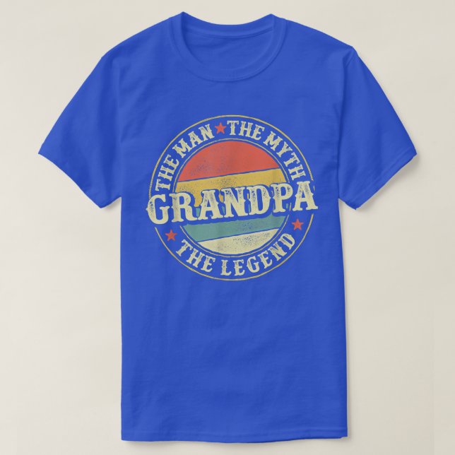 Mens Grandpa The Man The Myth The Legend Father's  T-Shirt (Design Front)