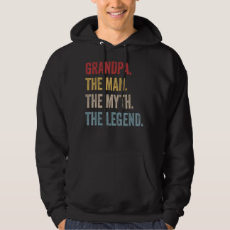 Mens Grandpa The Man The Myth The Legend Men  Fath Hoodie