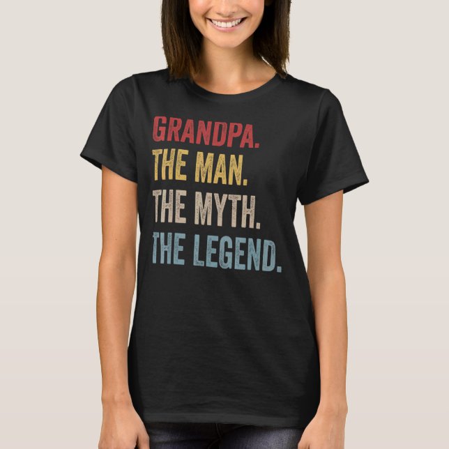Mens Grandpa The Man The Myth The Legend Men  Fath T-Shirt (Front)