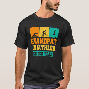 Mens Grandpas Triathlon Cheer Team Triathlon Triat T-Shirt