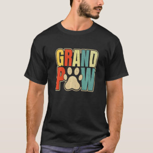 Mens Grandpaw Fur Grandpa Dog  Father's Day T-Shirt