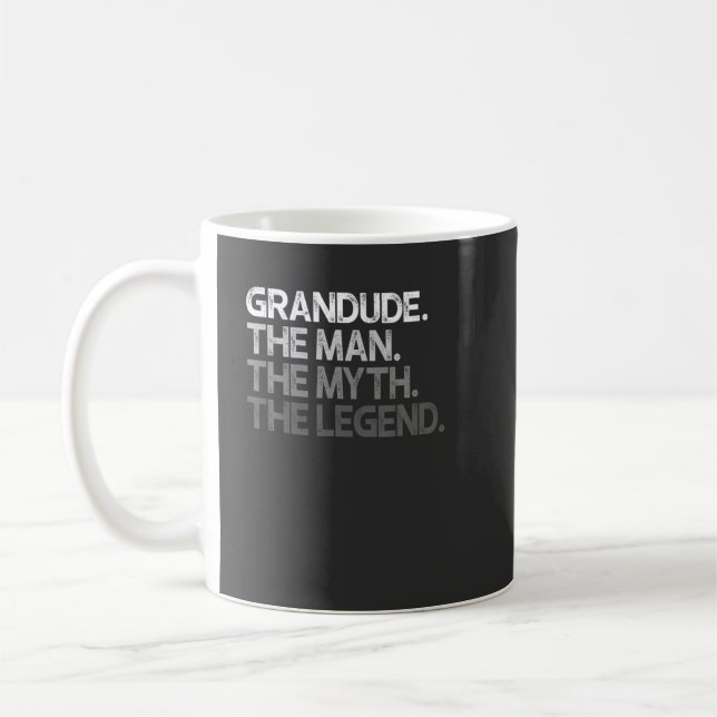 Mens Grandude Gift: The Man The Myth The Legend Coffee Mug (Left)