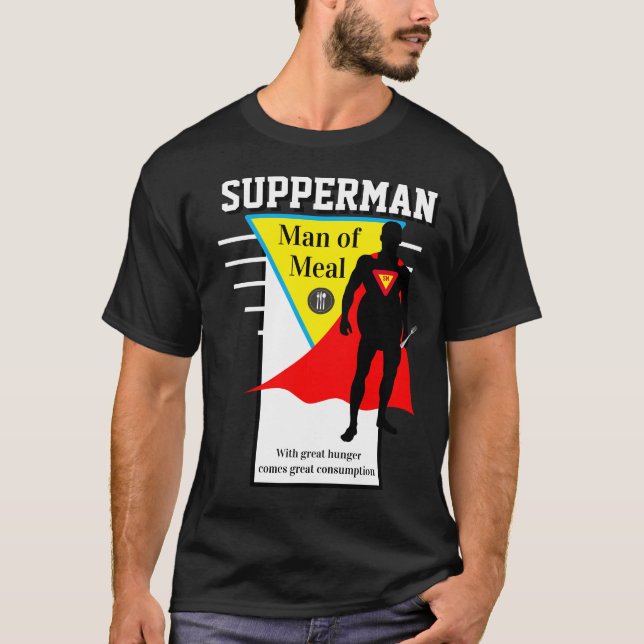 Men's Graphic Novelty SUPPERMAN MAN OF MEAL T-Shirt (Front)