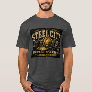 Men's Graphic T Shirt; Steel City Hardhat T-Shirt