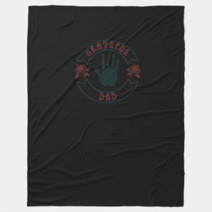Mens Grateful Dad Vintage T-Shirt Fleece Blanket