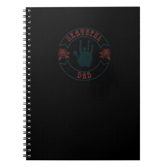 Mens Grateful Dad Vintage T-Shirt Notebook (Front)