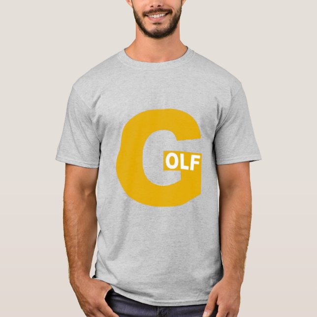 Men's gray T-shirt DESIGN GOLF (Front)