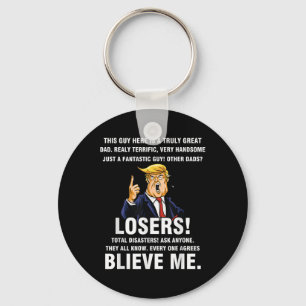 Mens Great Dad Donald Trump Meme Terrific Daddy Fa Key Ring
