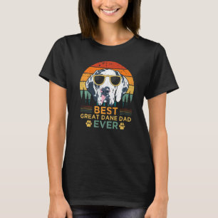 Mens Great Dane Dog Vintage Best Great Dane Dad F T-Shirt