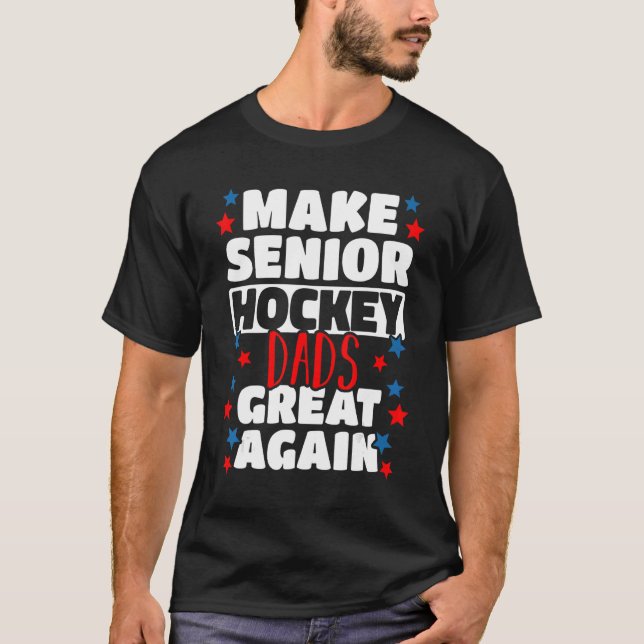 Mens Great Senior Hockey Dad Field Hockey Player I T-Shirt (Front)