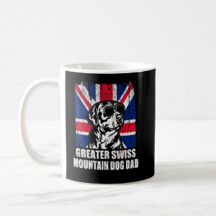 Mens Greater Swiss Mountain Dog Dad Cool Uk Flag V Coffee Mug
