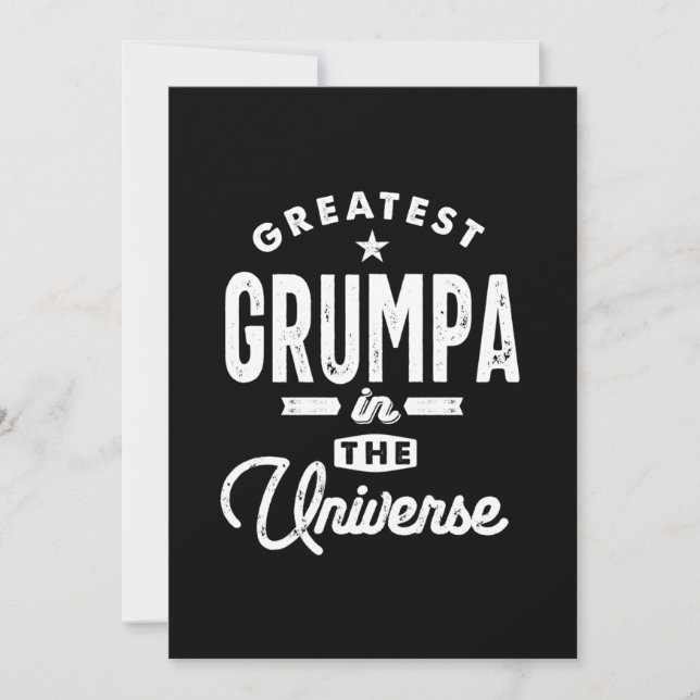 Mens Greatest Grumpa In The Universe Grandpa Gift Invitation (Front)