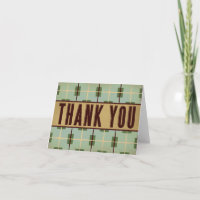 Mens Green Brown Thank You