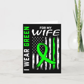 Mens Green Wife Kidney Disease Cerebral Palsy Awar Card