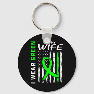 Mens Green Wife Kidney Disease Cerebral Palsy Awar Key Ring