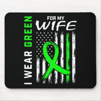 Mens Green Wife Kidney Disease Cerebral Palsy Awar Mouse Pad