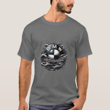 Men's Grey BMW T-Shirt – Aggressive Smoke Art Car 