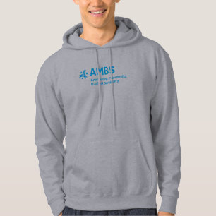 Men's grey hoodie with AMBS logo