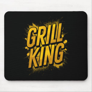 Mens Grill King Bbq Master Smoke That Meat Grillin Mouse Pad