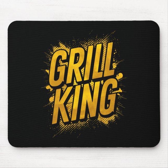Mens Grill King Bbq Master Smoke That Meat Grillin Mouse Pad (Front)