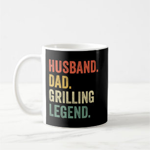 Mens Grilling BBQ Father Funny Husband Grill Dad L Coffee Mug