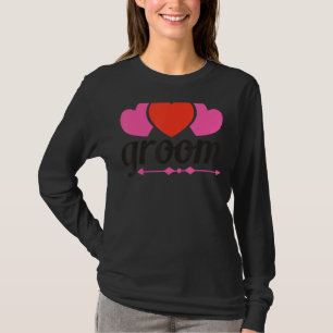 Mens Groom Cute Wedding Matching Newlyweds Bachelo T-Shirt