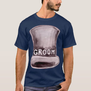 Mens Groom Hat Cute Engagement Wedding Bachelor Pa T-Shirt