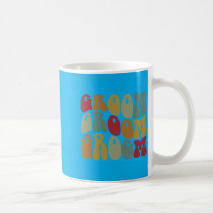 Mens Groom Matching Bride Wedding Groovy Retro Coffee Mug