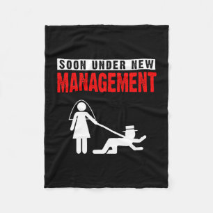 Mens groom shirt under new leadership stag night fleece blanket