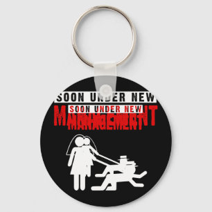 Mens Groom Shirt Under New Leadership Stag Night Key Ring