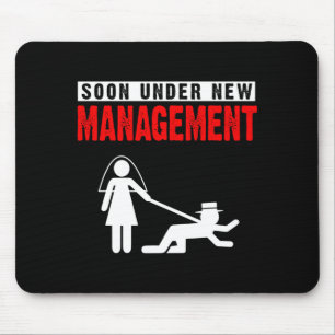 Mens groom shirt under new leadership stag night mouse pad