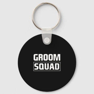Mens groom squad groomsmen team group bachelor key ring