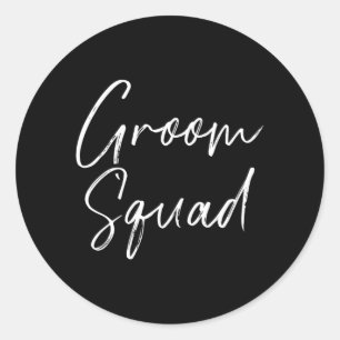 Mens Groom Team Stag Party Jga Performance Classic Round Sticker