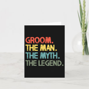 Mens Groom Wedding Bachelor Party Retro Vintage Card