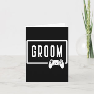 Mens groom - wedding bachelor party video game card