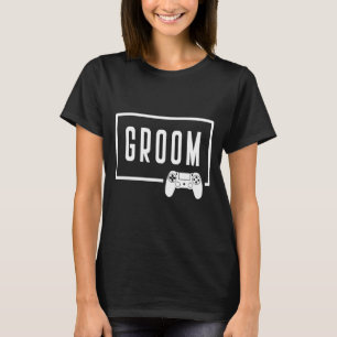 Mens groom - wedding bachelor party video game T-Shirt