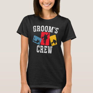 Mens Grooms' Crew Groom Squad Stag Night Bachelor  T-Shirt