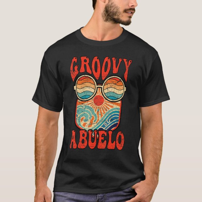 Mens Groovy Abuelo 70s Aesthetic Nostalgia 1970's  T-Shirt (Front)