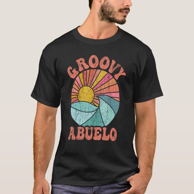 Mens Groovy Abuelo 70s Aesthetic Nostalgia 1970's  T-Shirt (Front)