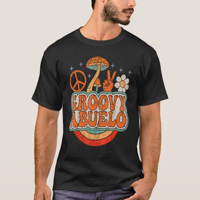 Mens Groovy Abuelo 70s Aesthetic Nostalgia 1970's  T-Shirt (Front)