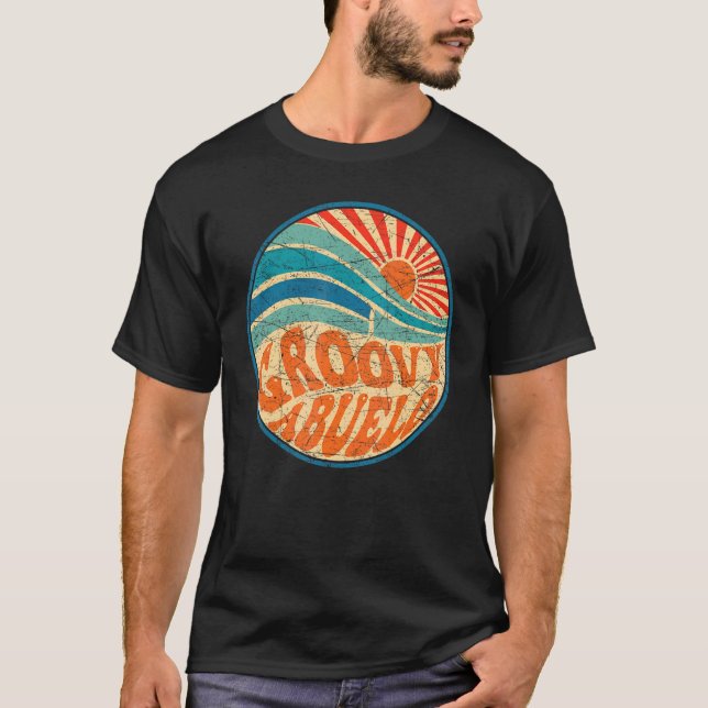 Mens Groovy Abuelo 70s Aesthetic Nostalgia 1970's  T-Shirt (Front)