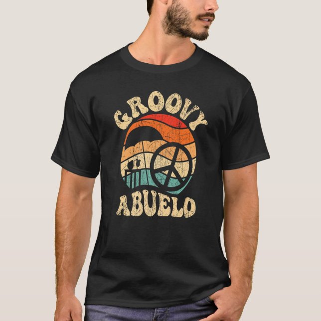 Mens Groovy Abuelo 70s Aesthetic Nostalgia 1970's  T-Shirt (Front)