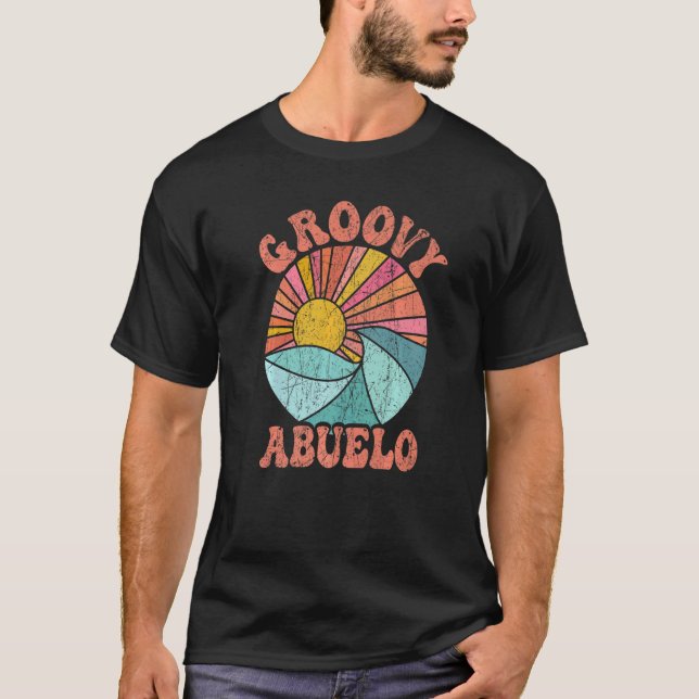 Mens Groovy Abuelo 70s Aesthetic Nostalgia 1970's  T-Shirt (Front)