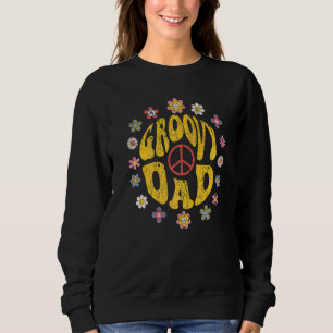 Mens Groovy Dad 70s Aesthetic Nostalgia 1970's Hip Sweatshirt