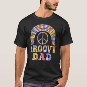 Mens Groovy Dad 70s Aesthetic Nostalgia 1970's Ret T-Shirt