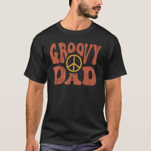 Mens Groovy Dad 70s Aesthetic Nostalgia 1970's Ret T-Shirt