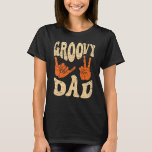 Mens Groovy Dad 70s Aesthetic Nostalgia 1970's Ret T-Shirt